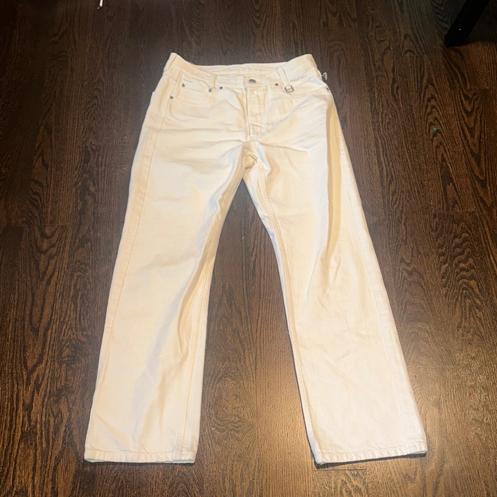 Wooyoungmi Ivory New Straight Denim Pants